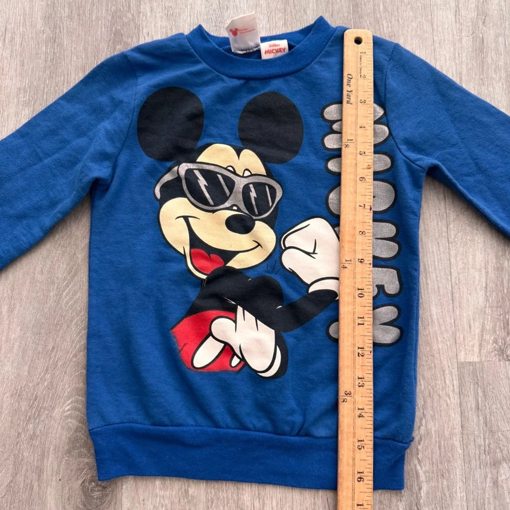 Disney Junior Mickey Mouse Blue Graphic Sweatshirt Kids 4T Pullover